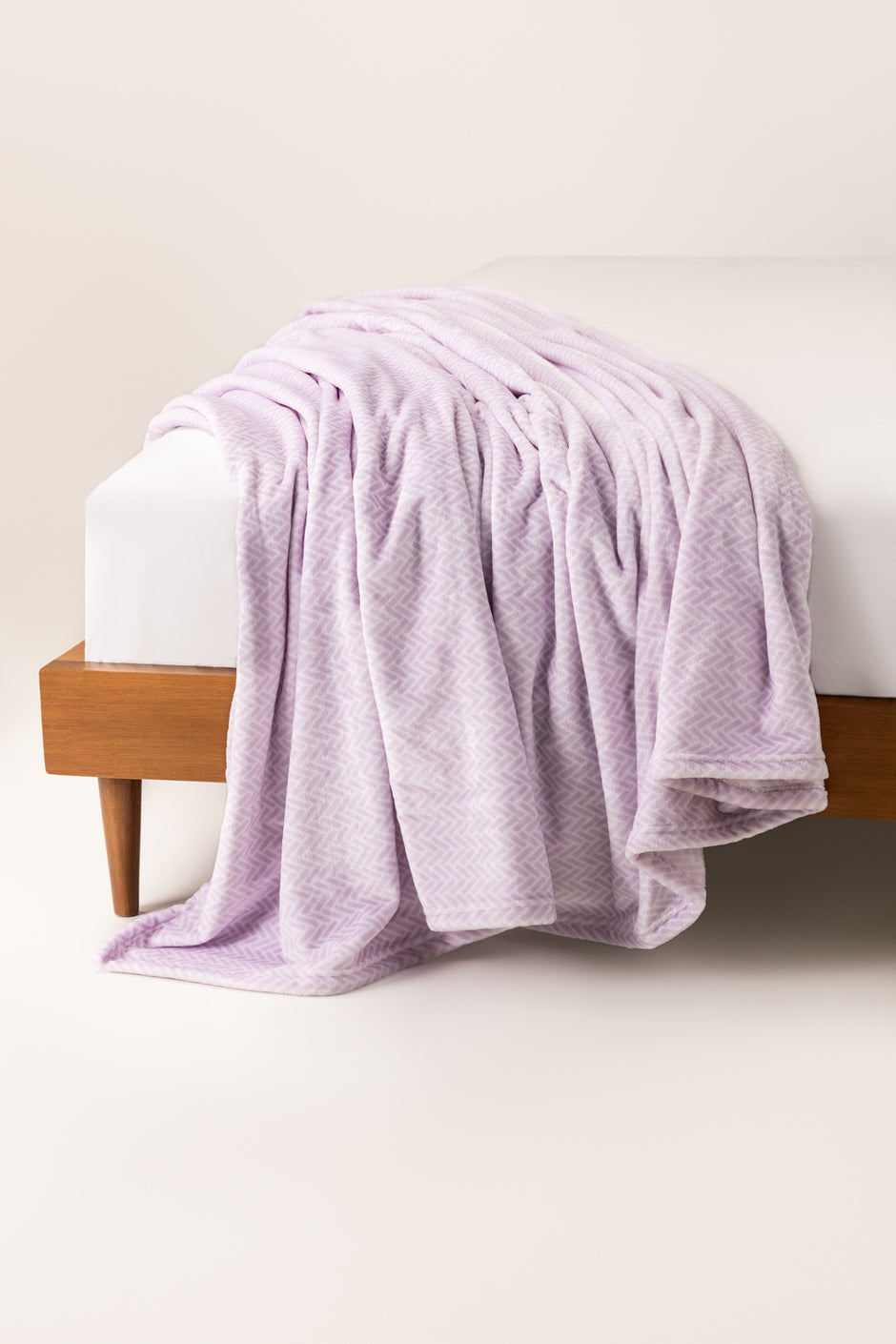 Mauve Single Ply Fleece Throw