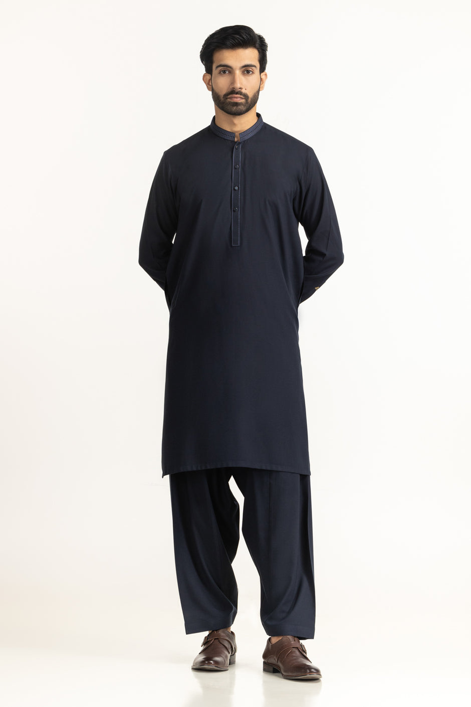 Regular Fit Embroidered Suits