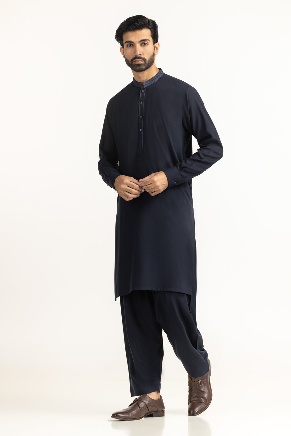 Regular Fit Embroidered Suits