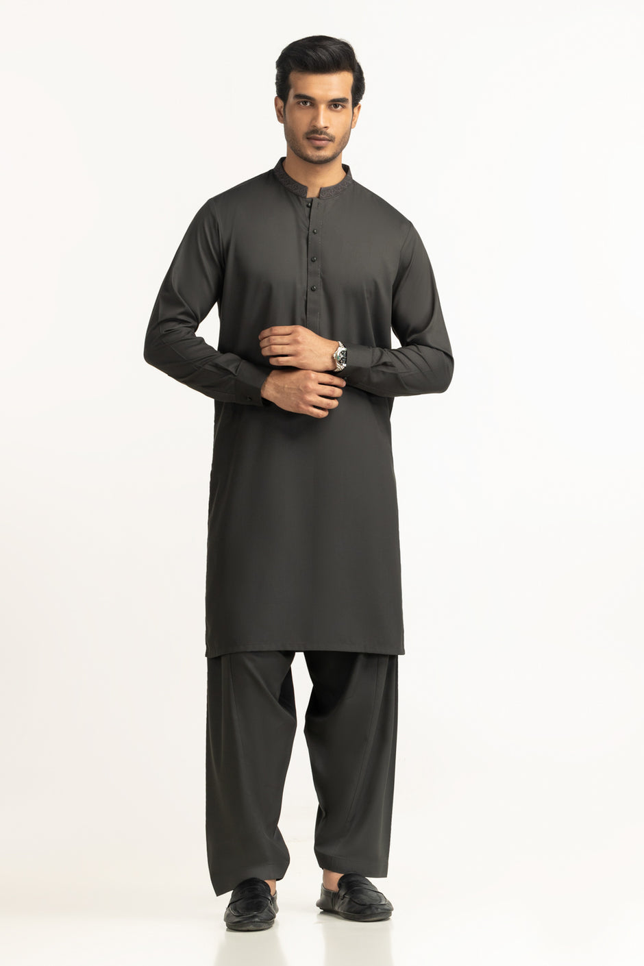 Regular Fit Embroidered Suits