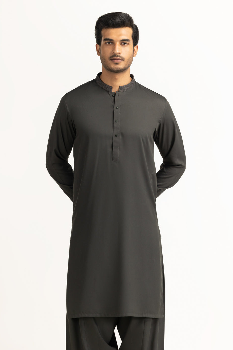 Regular Fit Embroidered Suits
