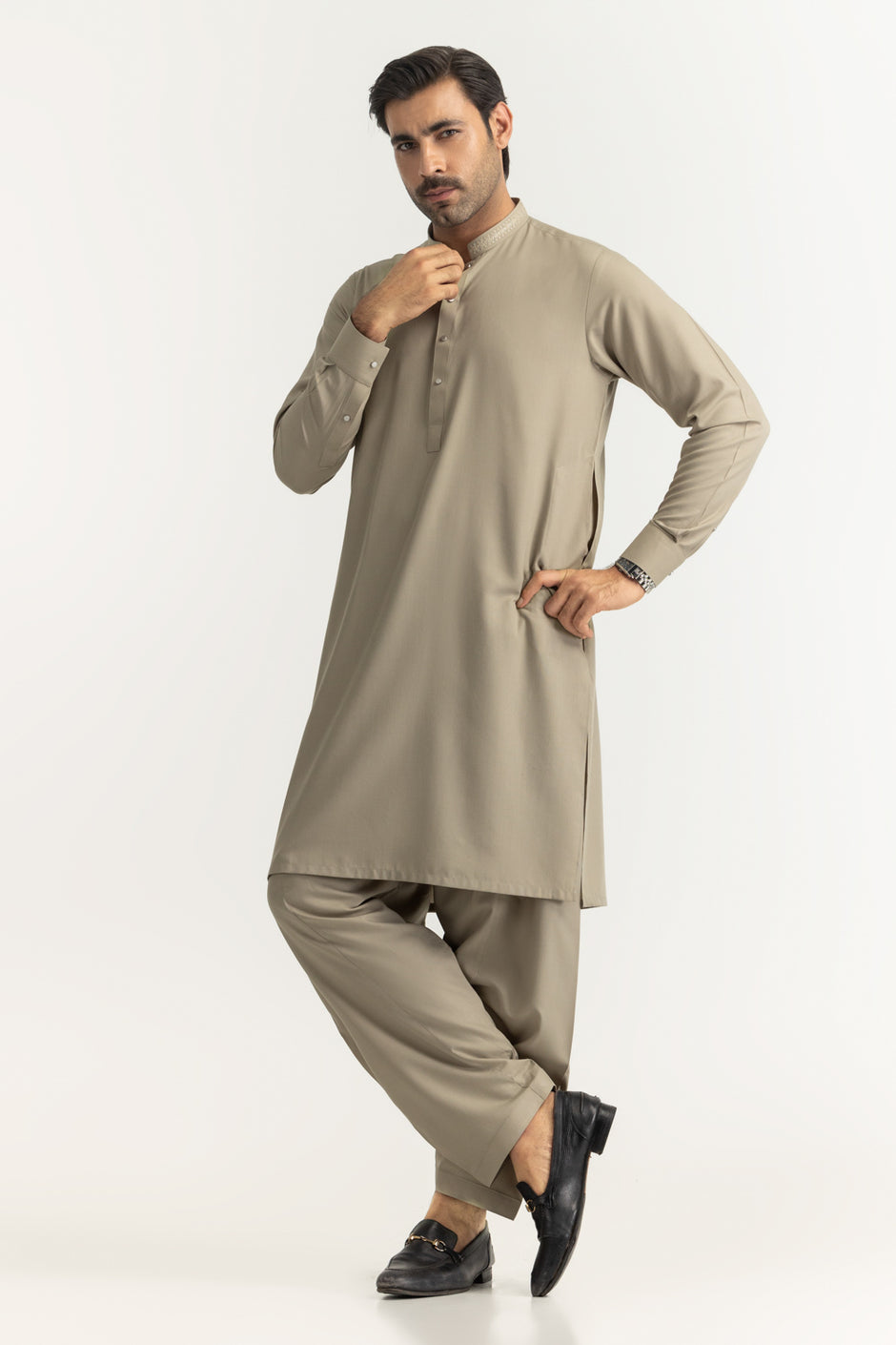 Regular Fit Embroidered Suits