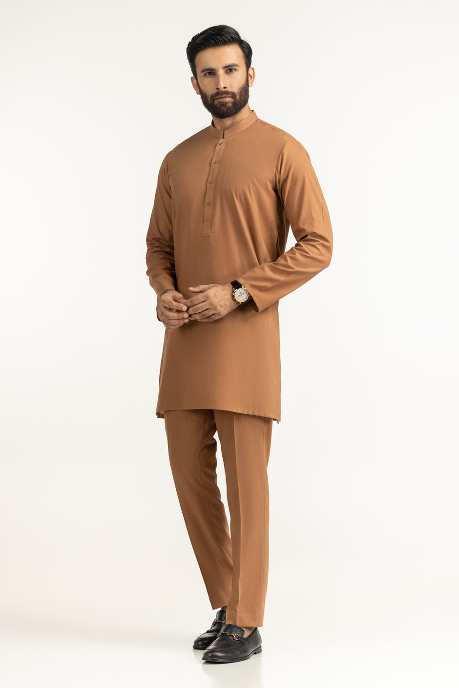 Short Length Kameez with Slim Straight Trouser Suit