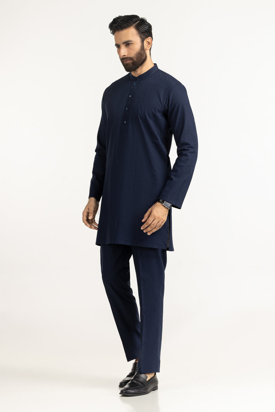 Short Length Kameez with Slim Straight Trouser Suit