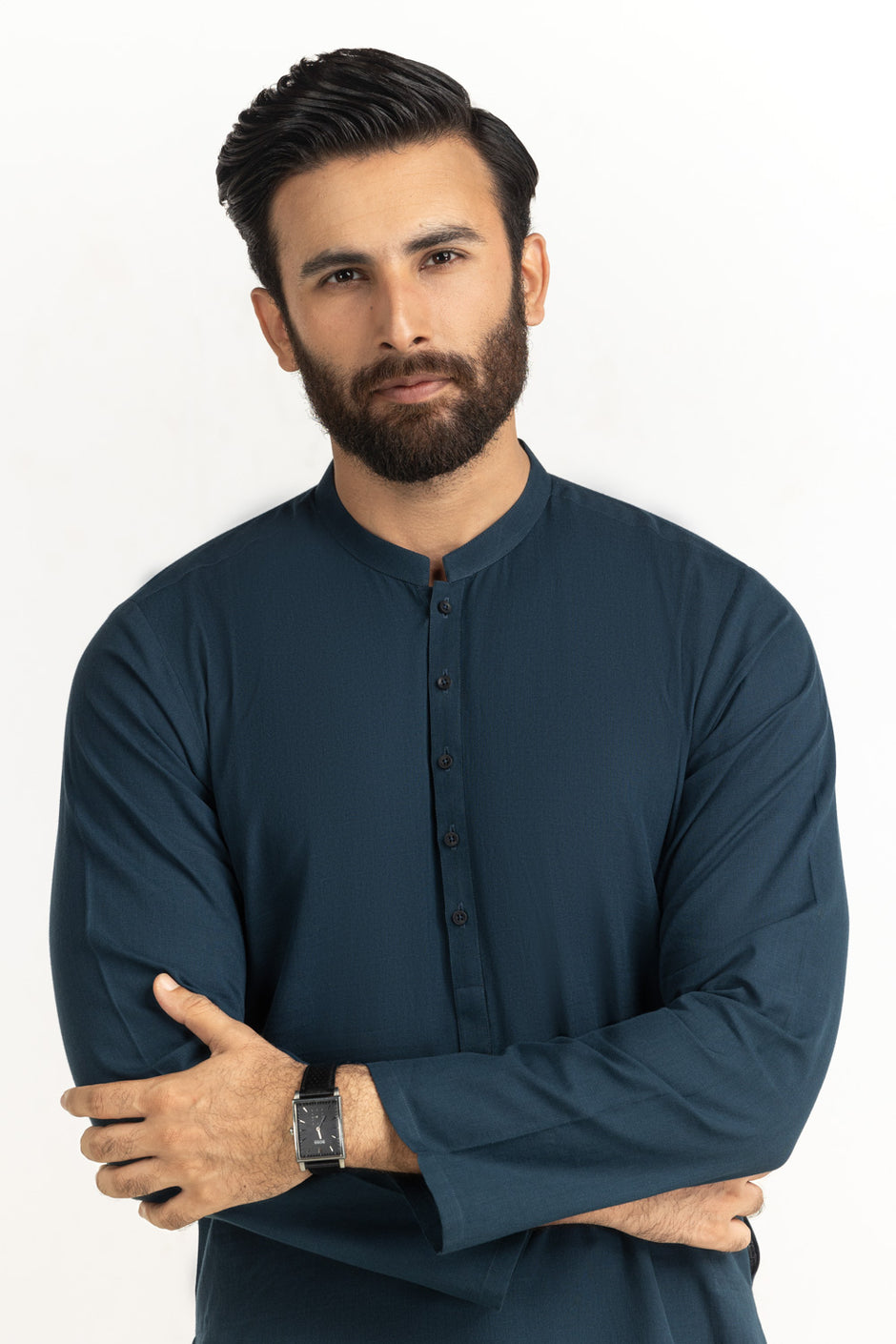 Short Length Kameez with Slim Straight Trouser Suit