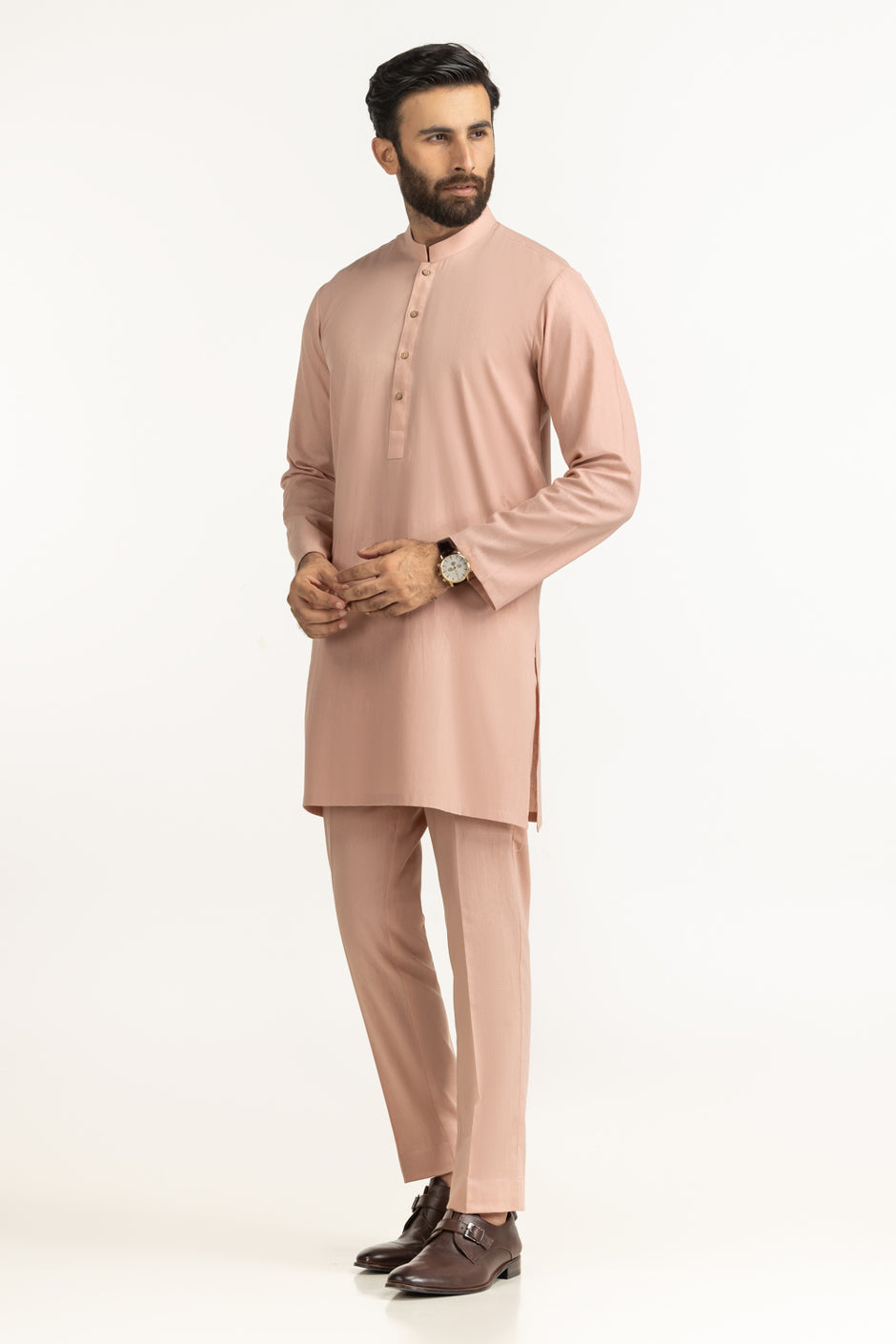 Short Length Kameez with Slim Straight Trouser Suit