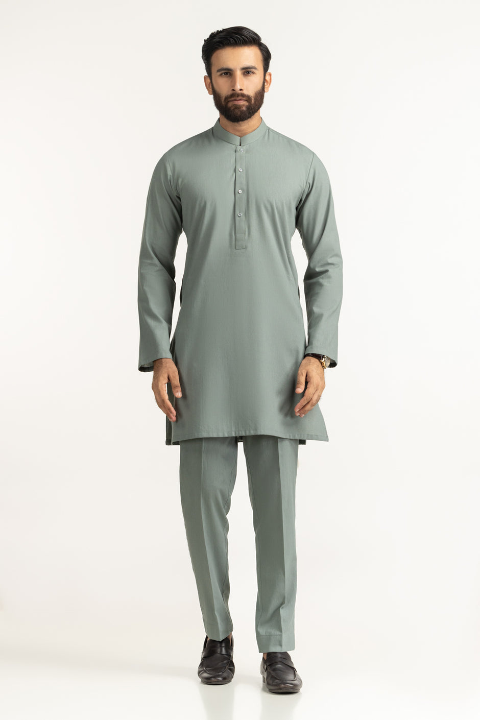 Short Length Kameez with Slim Straight Trouser Suit