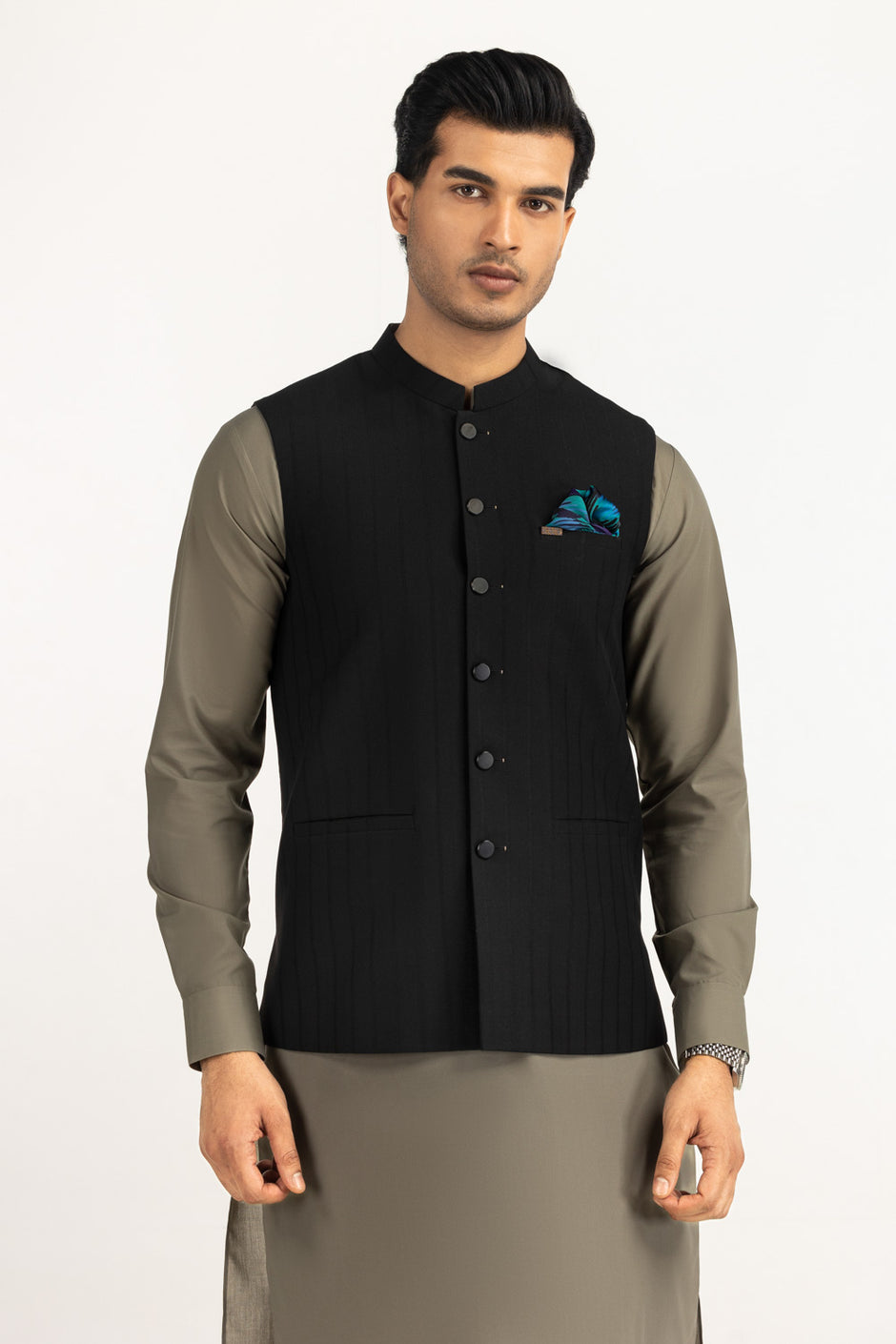 Regular Fit Styling Waist Coat WC-STY25-046