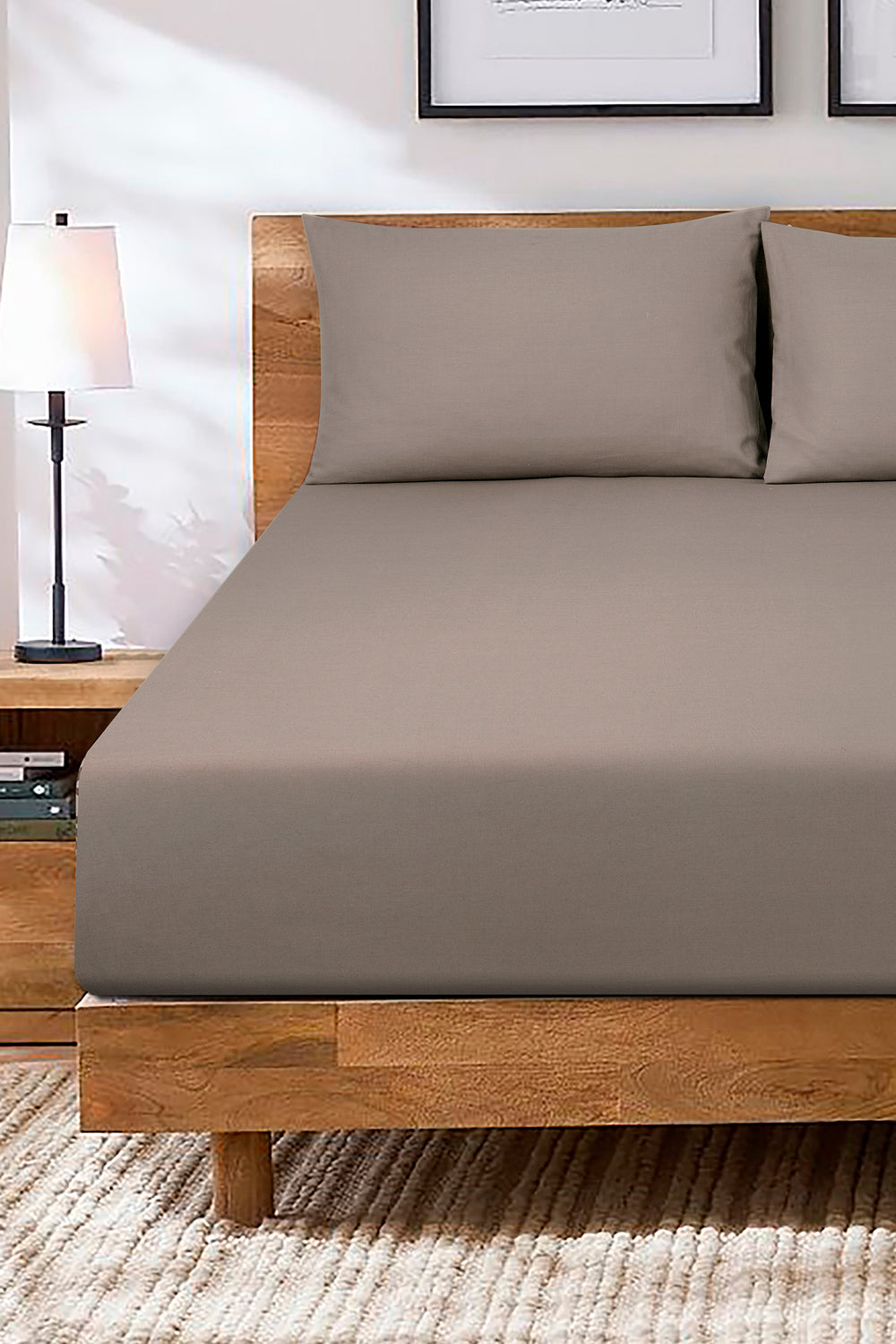 Meringue Mocha Fitted Sheet Set