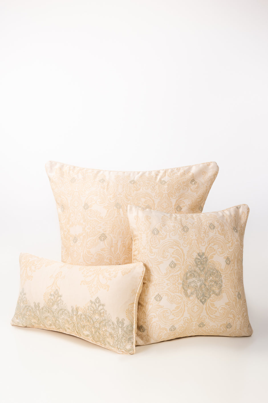 Misty Green Embroidered Deck Cushion Cover
