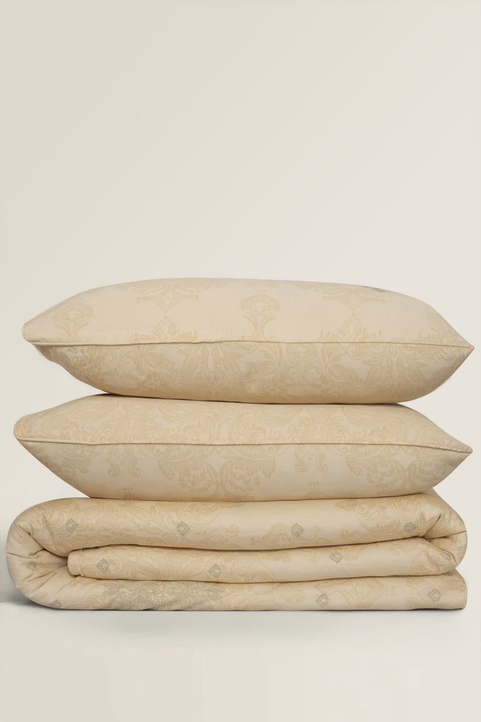 Misty Green Embroidered Quilt Cover Set