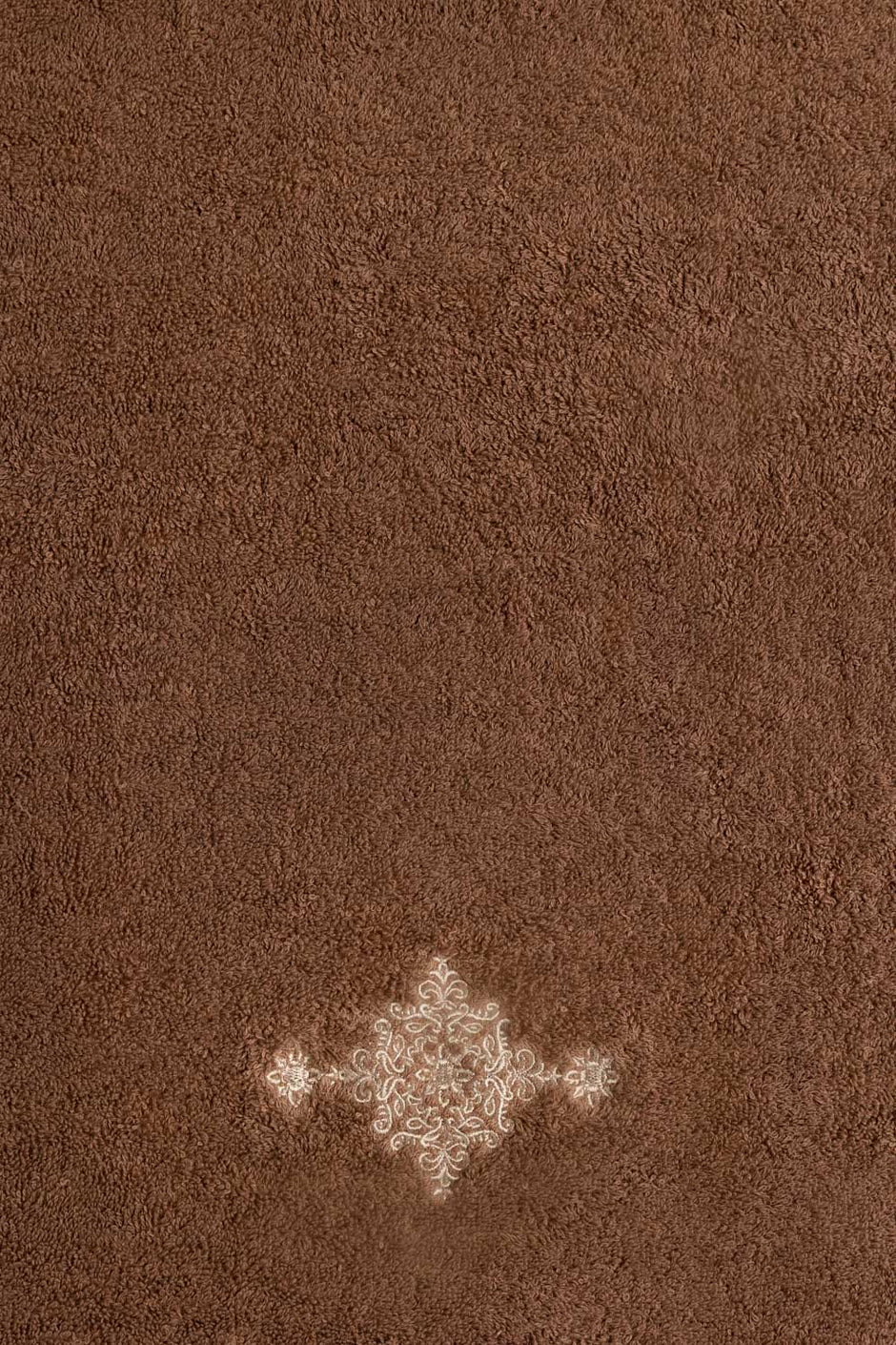 Mocha Brown 3 piece Embroidered Towel Set