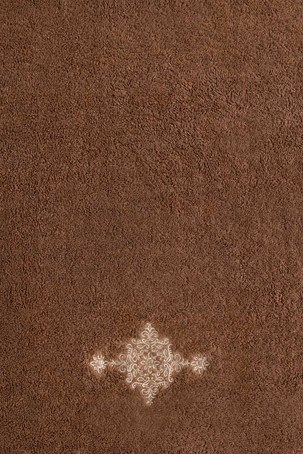 Mocha Brown Embroidered Towel