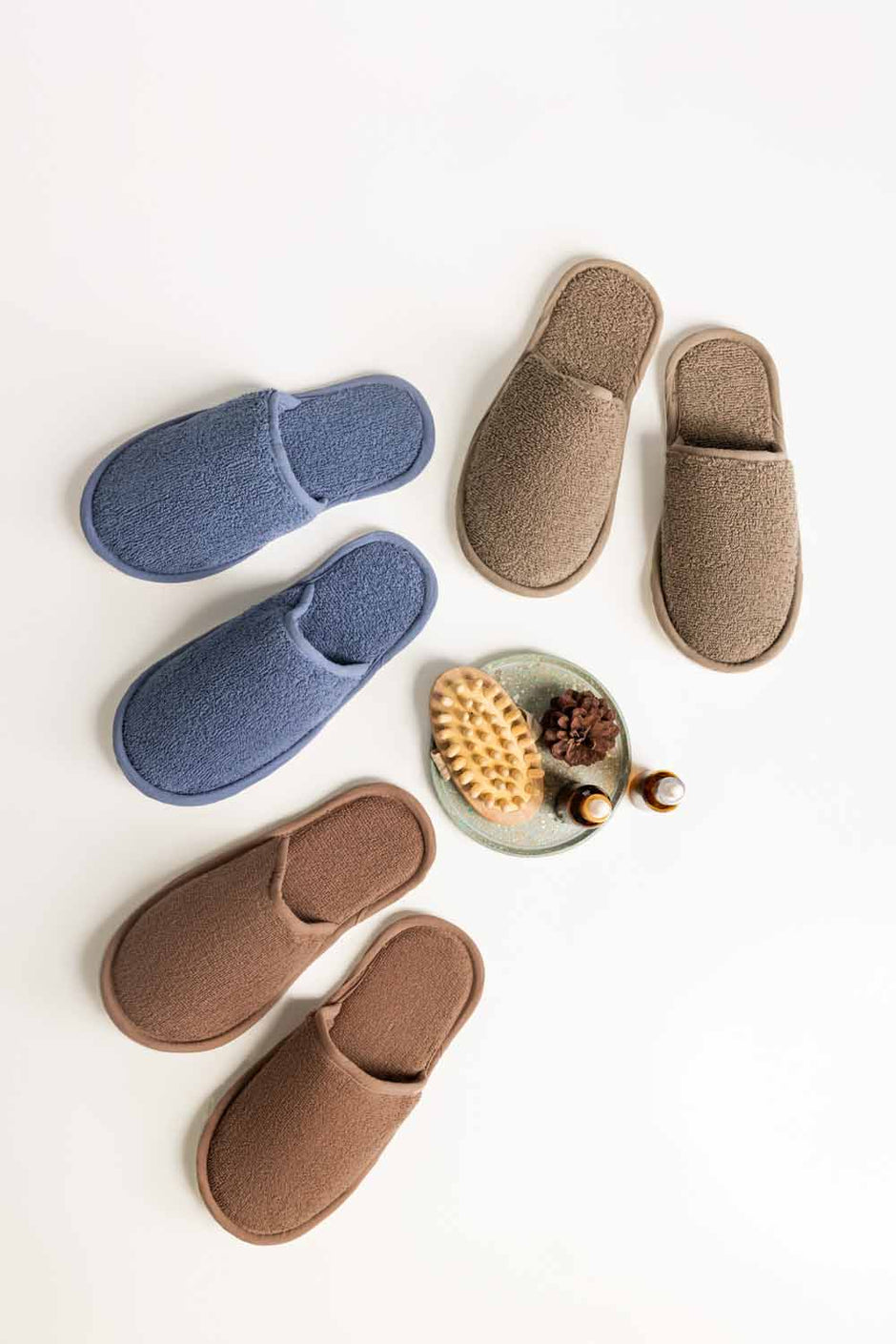 Mocha Brown Terry Slippers