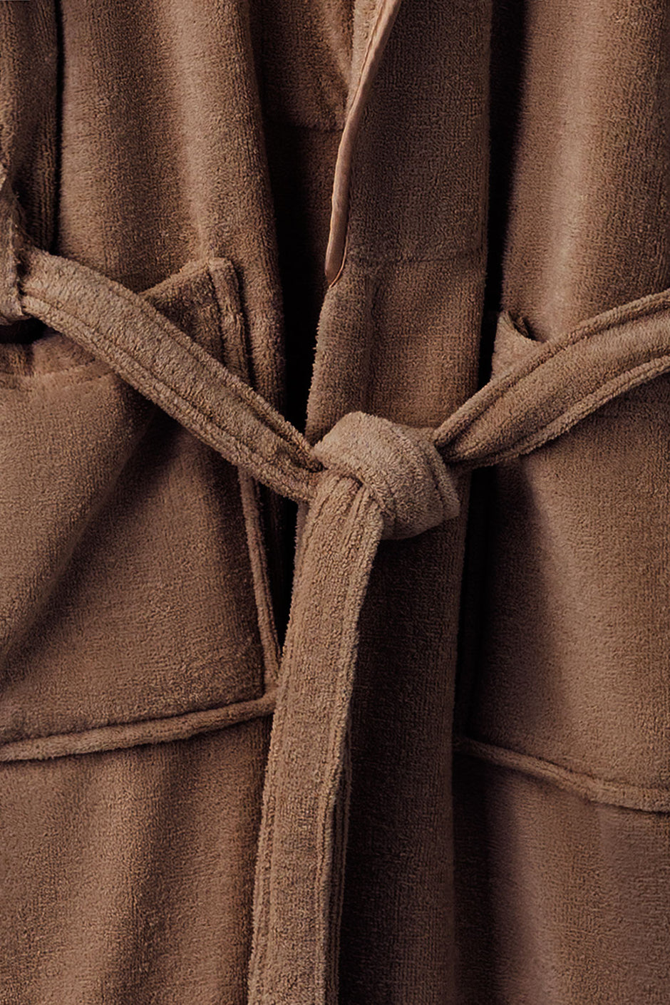 Mocha Brown Velour Bathrobe