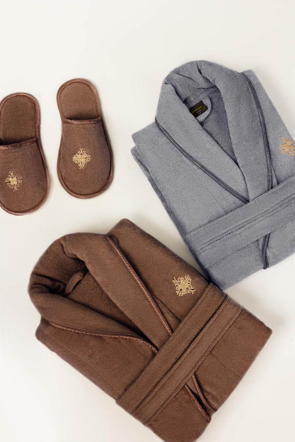 Mocha Brown Velour Bathrobe