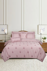 Morganite T-400 Embroidered Quilt Cover Set