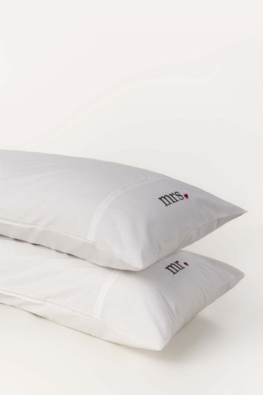 Mr and Mrs Dyed 2pcs Pillow Covers 26
