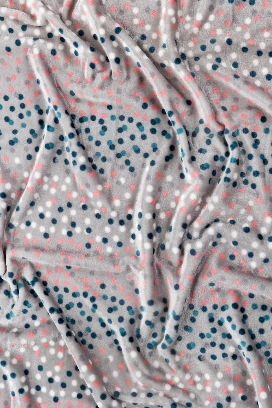 SS26-Multi Dots Single Ply Fleece Throw