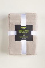 Oat 3pc Zero Twist Towel Set