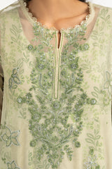 Organza Embroidered Shirt With Printed Inner And Embroidered Dupatta IPSD-77417