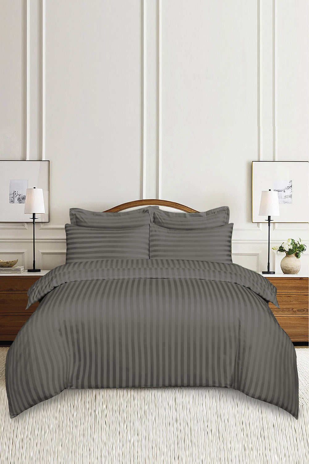 Orion Luxury Stripe Quilt Cover Set