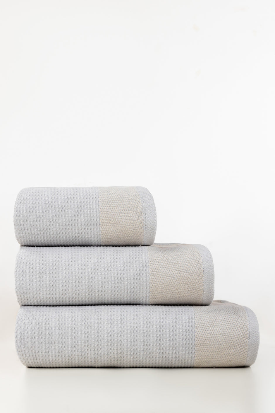 Oyster Grey Waffle Towel