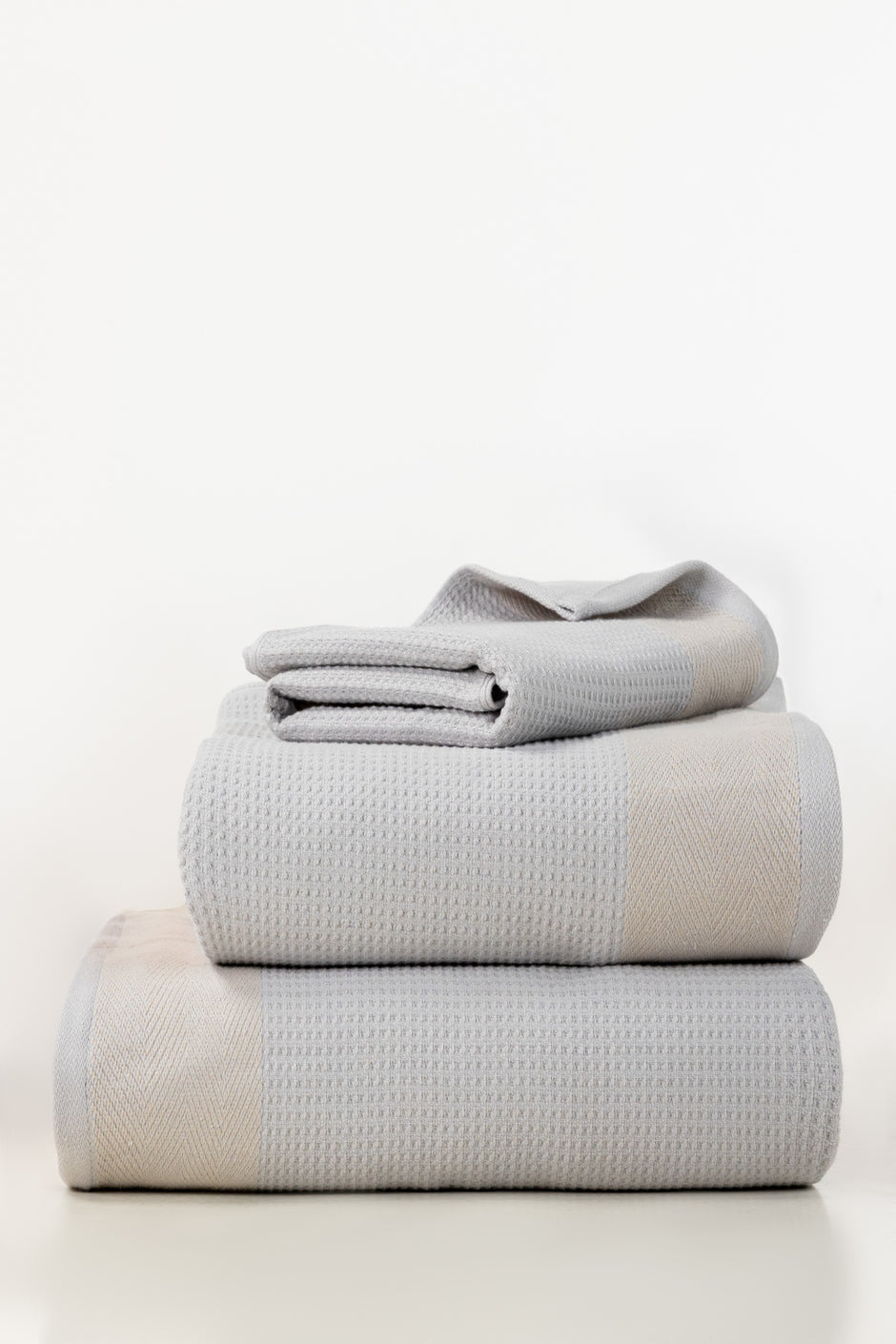 Oyster Grey Waffle Towel