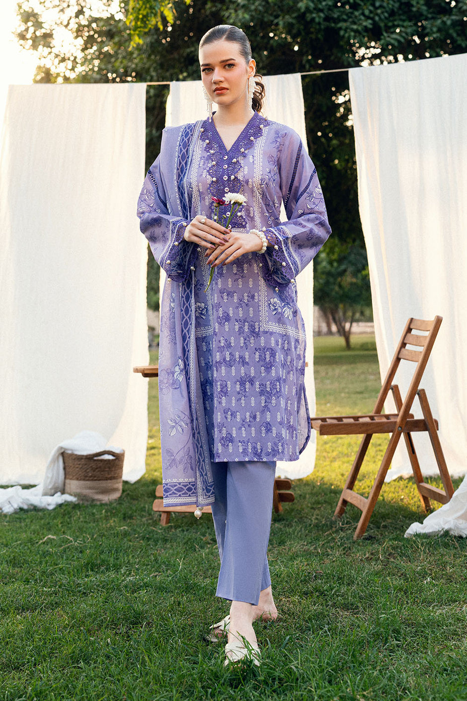 3 PIece Printed Lawn Suit
