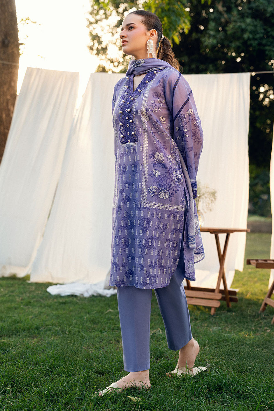 3 PIece Printed Lawn Suit