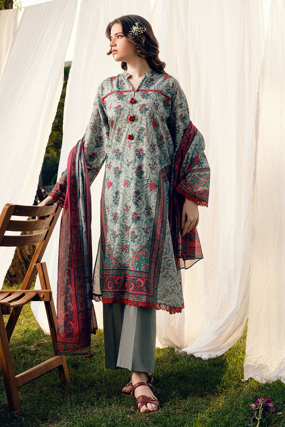 3 PIece Printed Lawn Suit