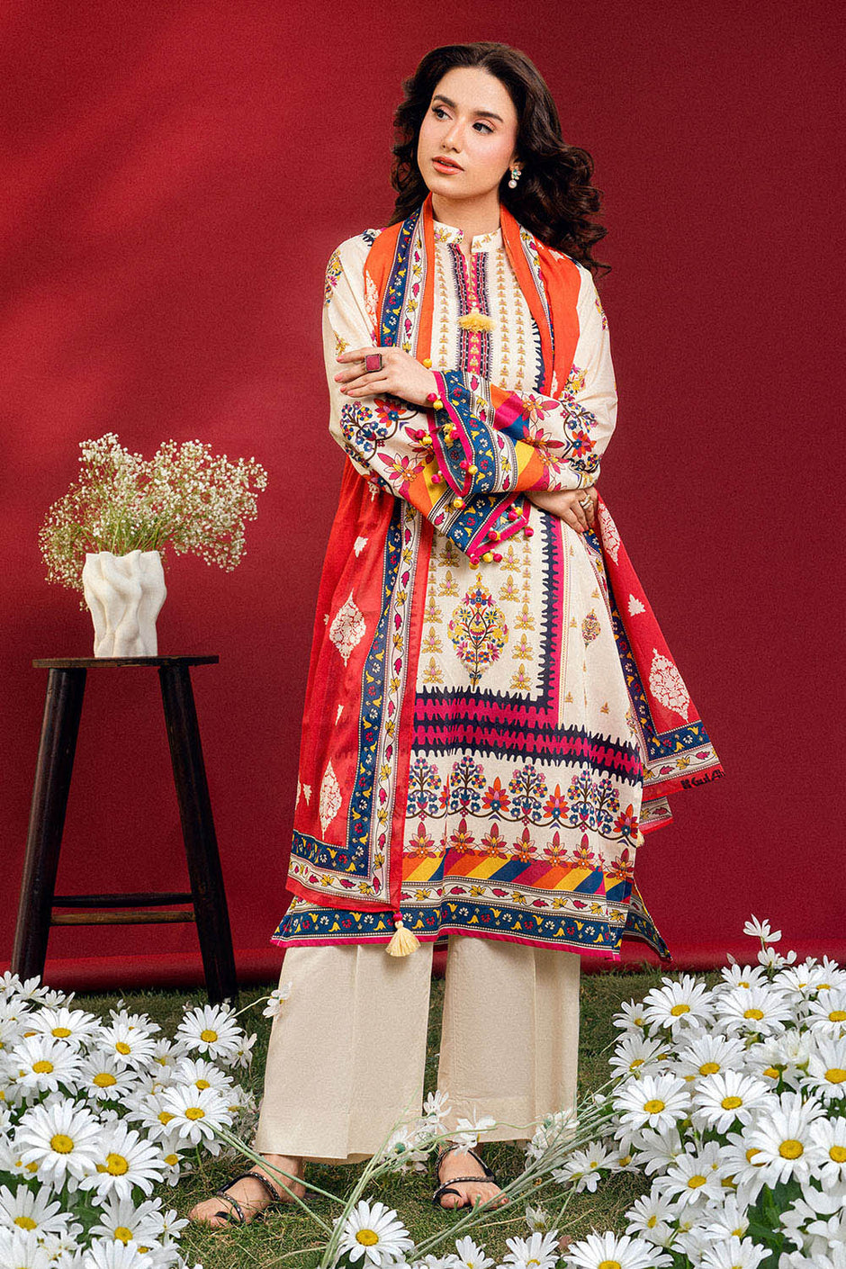 3 PIece Printed Lawn Suit