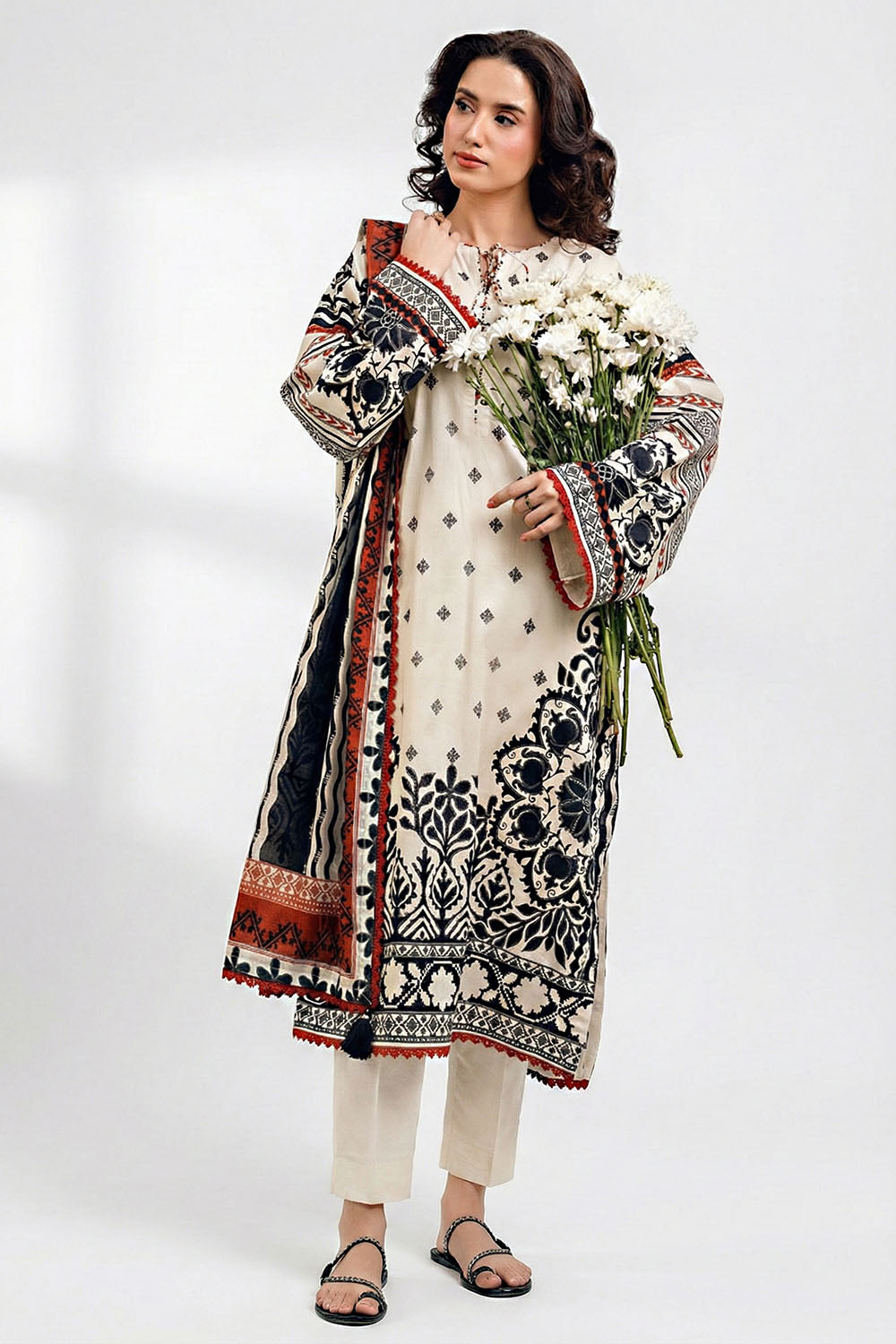 3 PIece Printed Lawn Suit