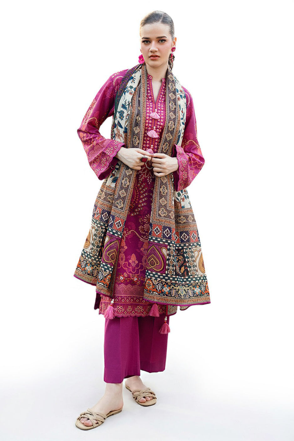 3 PIece Printed Lawn Suit