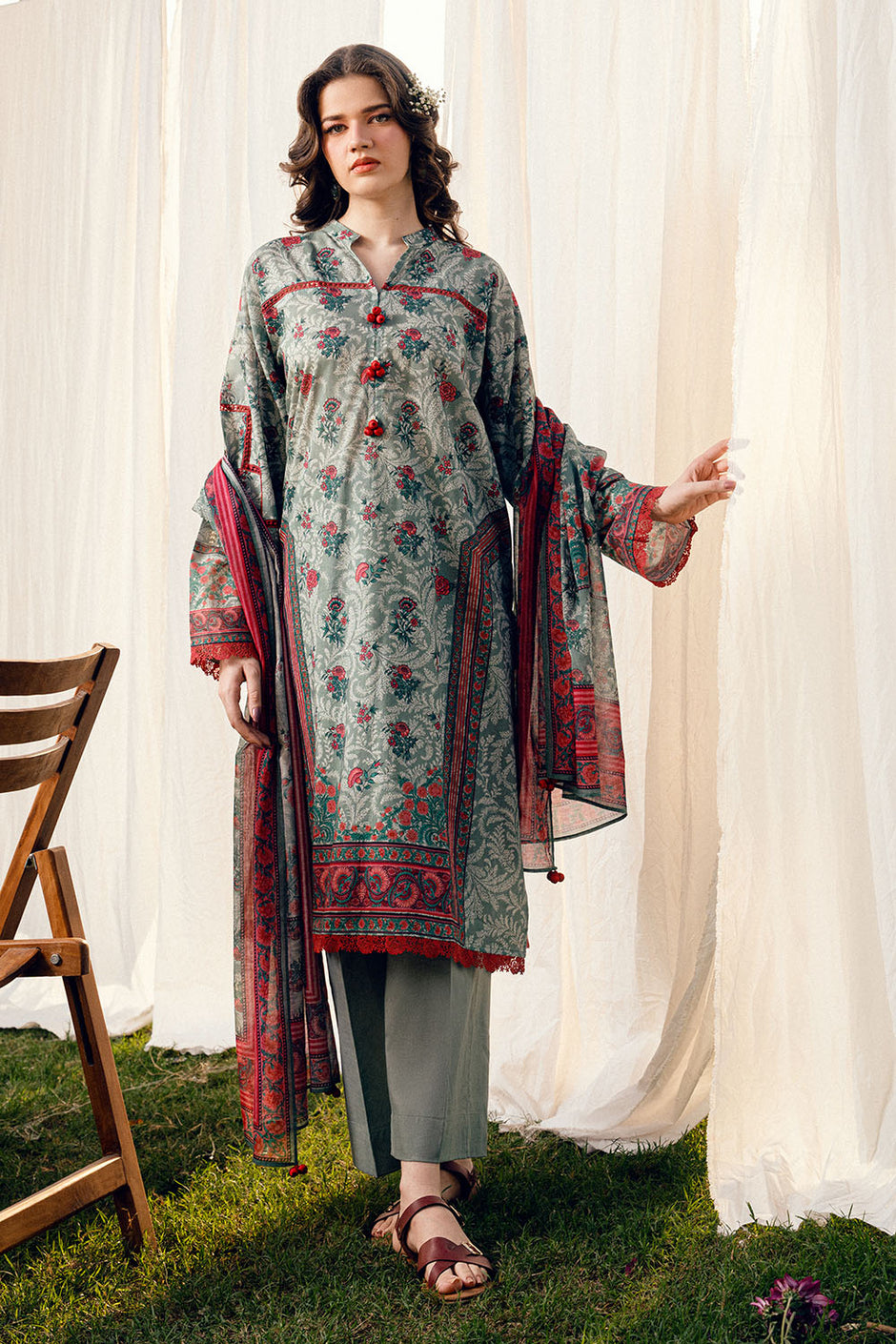 3 PIece Printed Lawn Suit