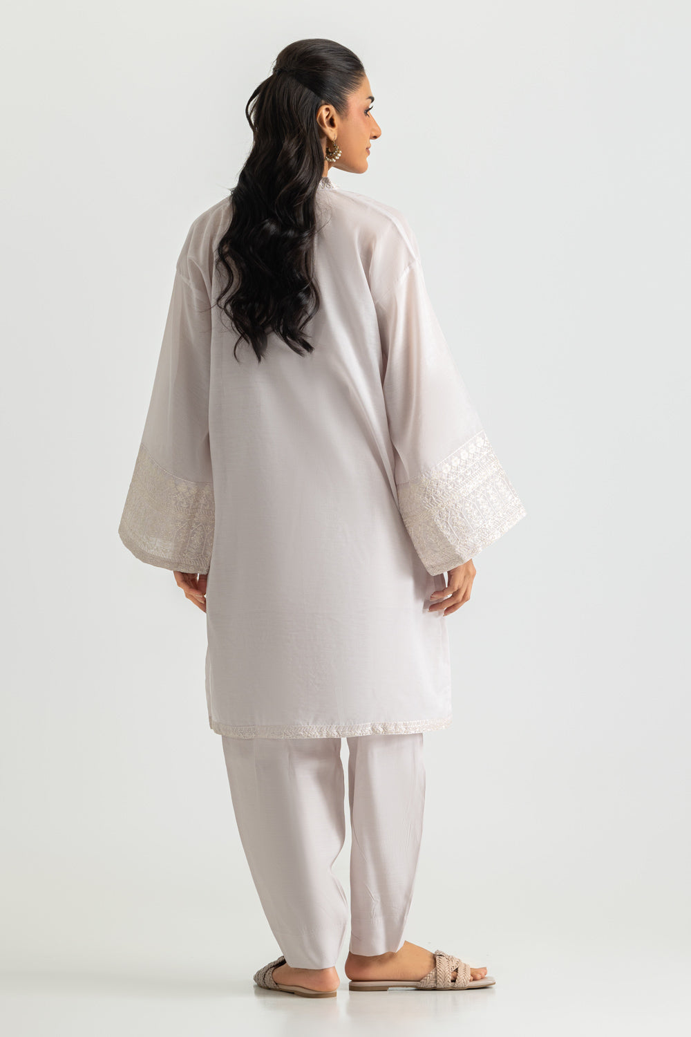 Paper Cotton Embroidered Shirt And Trouser
