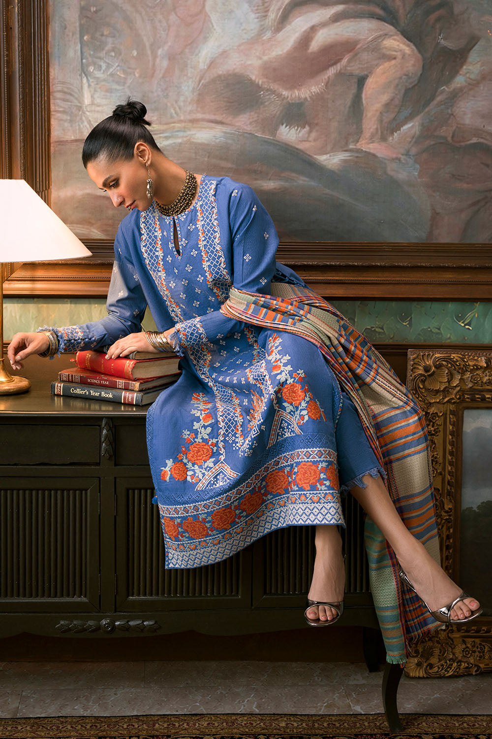 3 Piece Embroidered Suit