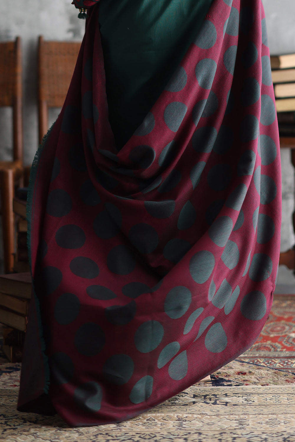 3 Piece Embroidered Khaddar Suit with Pashmina Jacquard Dupatta