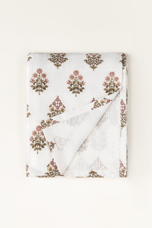 Pastel Bloom Matelasse Throw