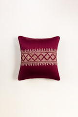 Patch Embroidered Cushion Cover