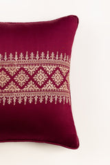 Patch Embroidered Cushion Cover