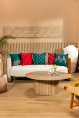 Petal Patch Embroidered Cushion Cover