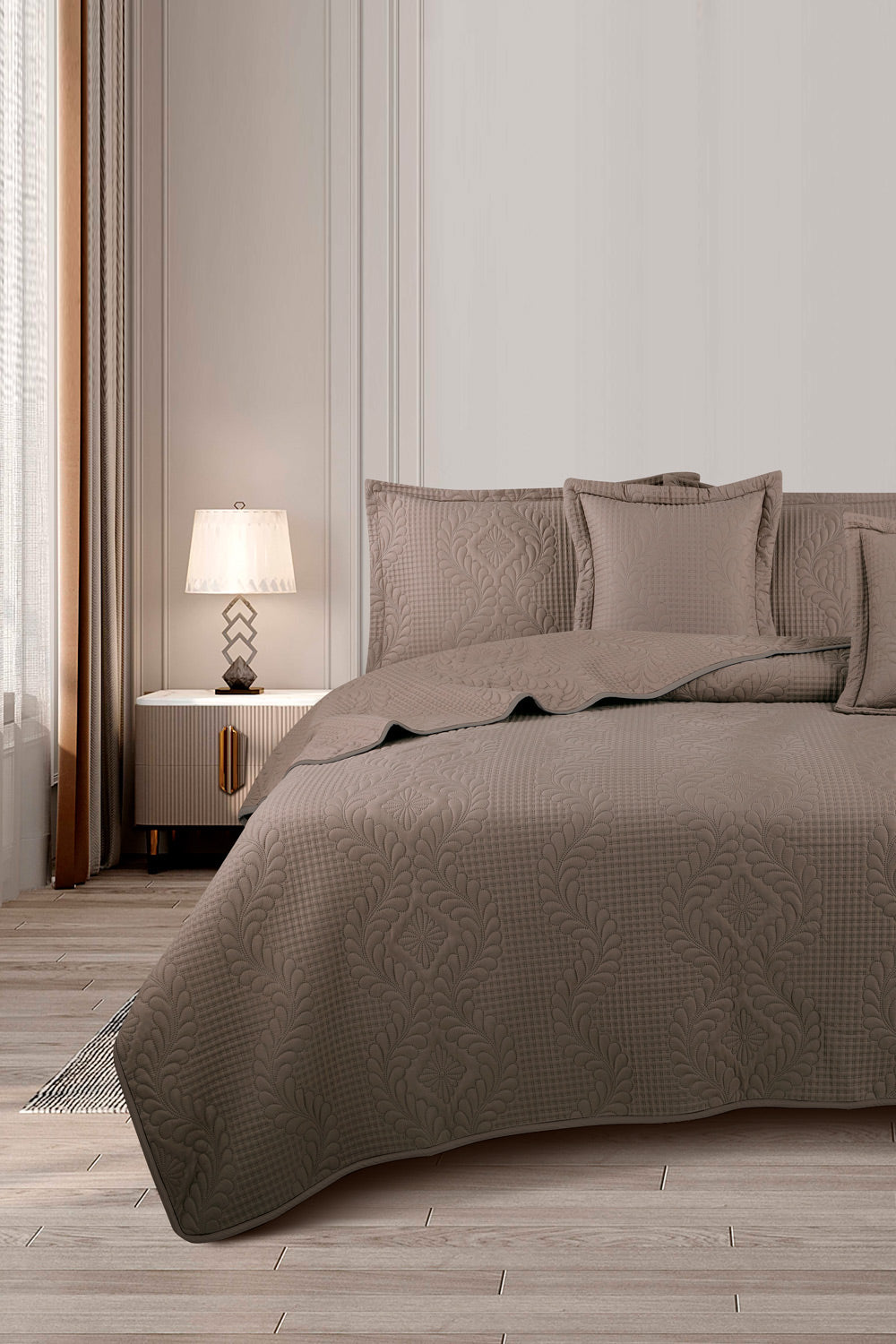 Pine Cone Dyed Ultrasonic Bedspread