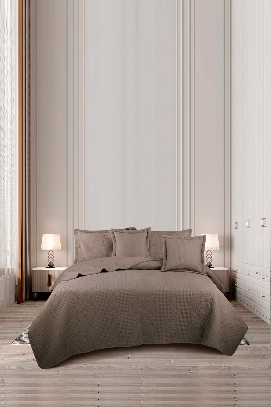 Pine Cone Dyed Ultrasonic Bedspread
