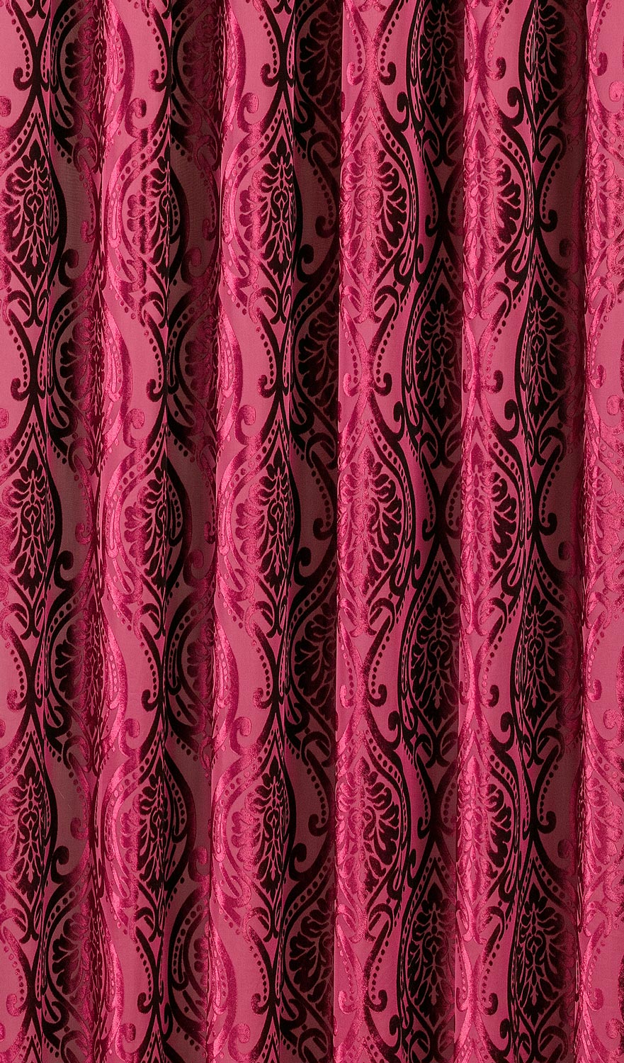 Pink Bud Chenille Curtain