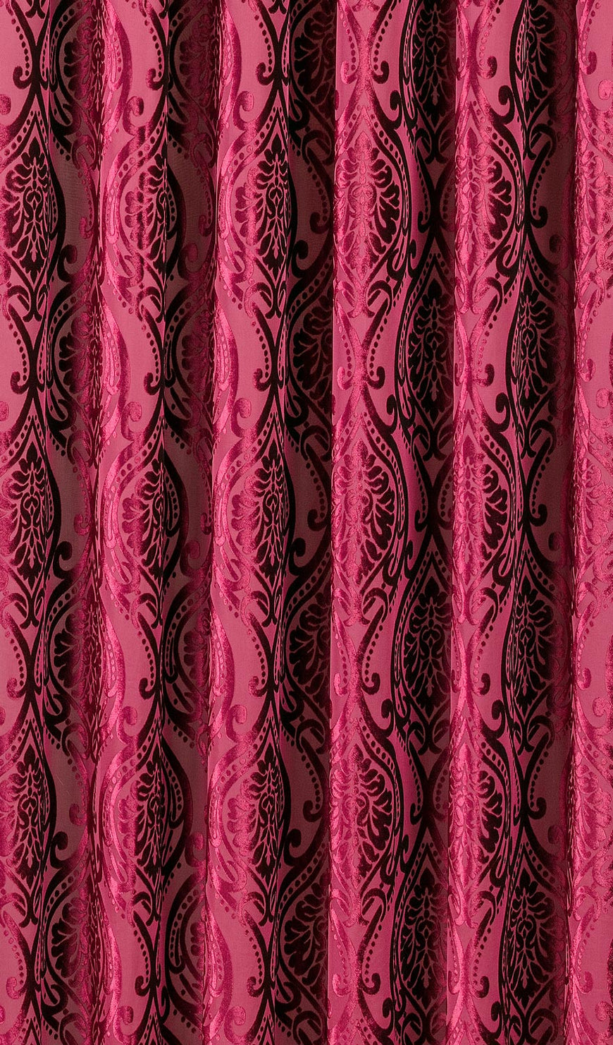 Pink Bud Chenille Curtain