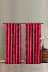 Pink Bud Chenille Curtain