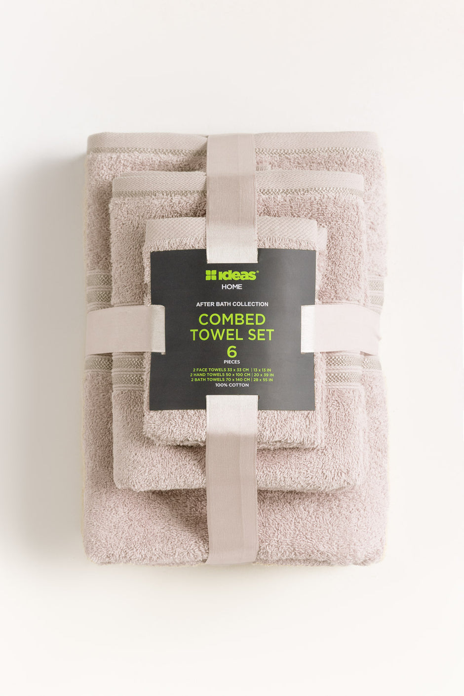 Pink Dust 6Pcs Combed  Towel Set
