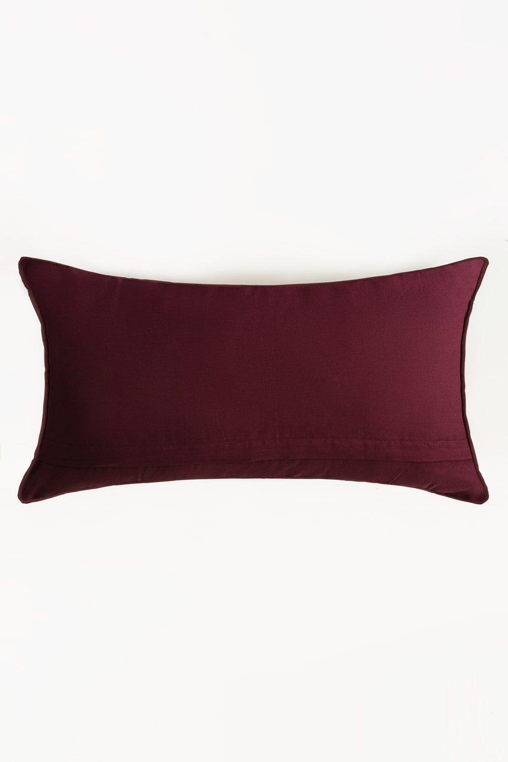 Plum Charm Embroidered Deck Cushion Cover