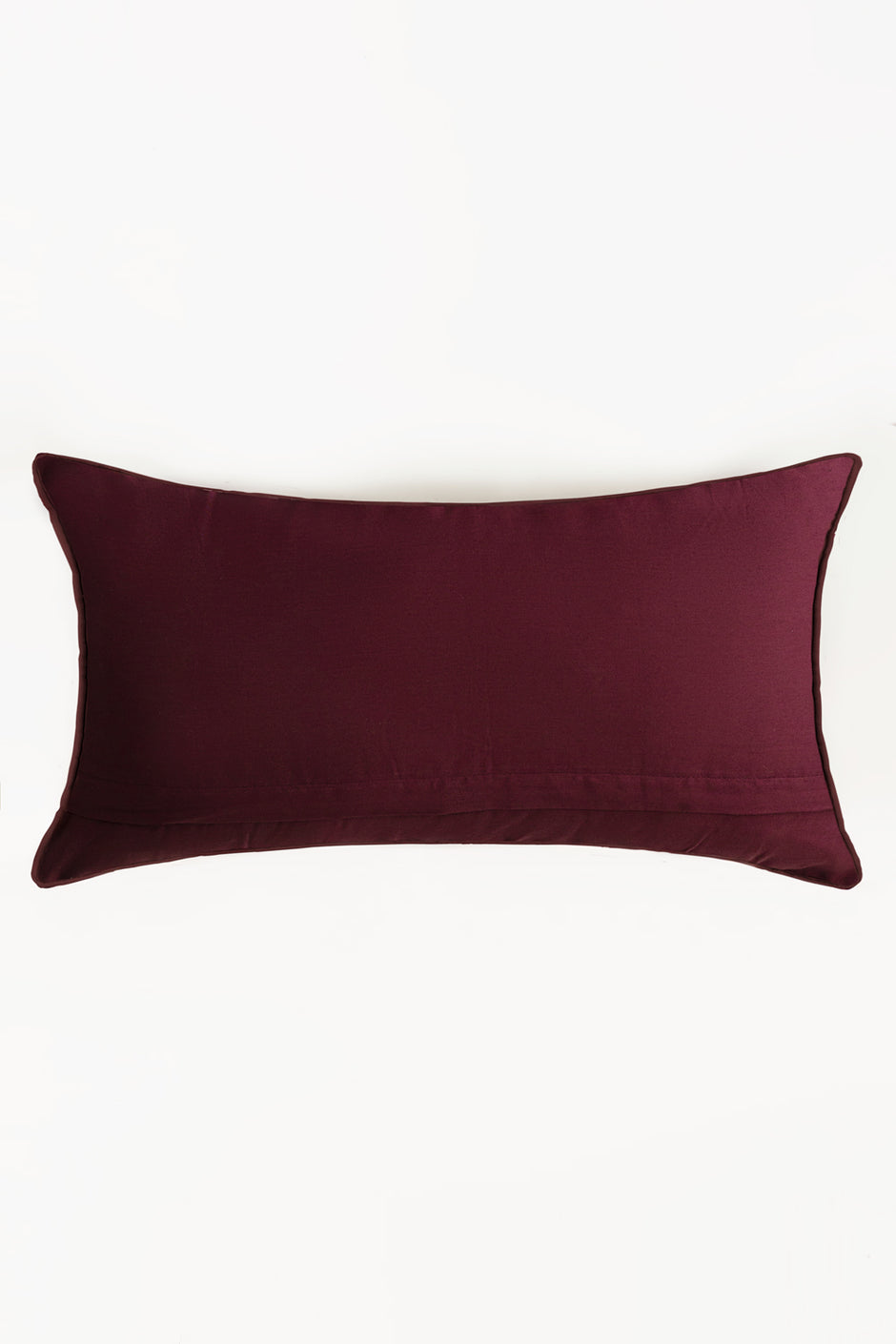 Plum Charm Embroidered Deck Cushion Cover